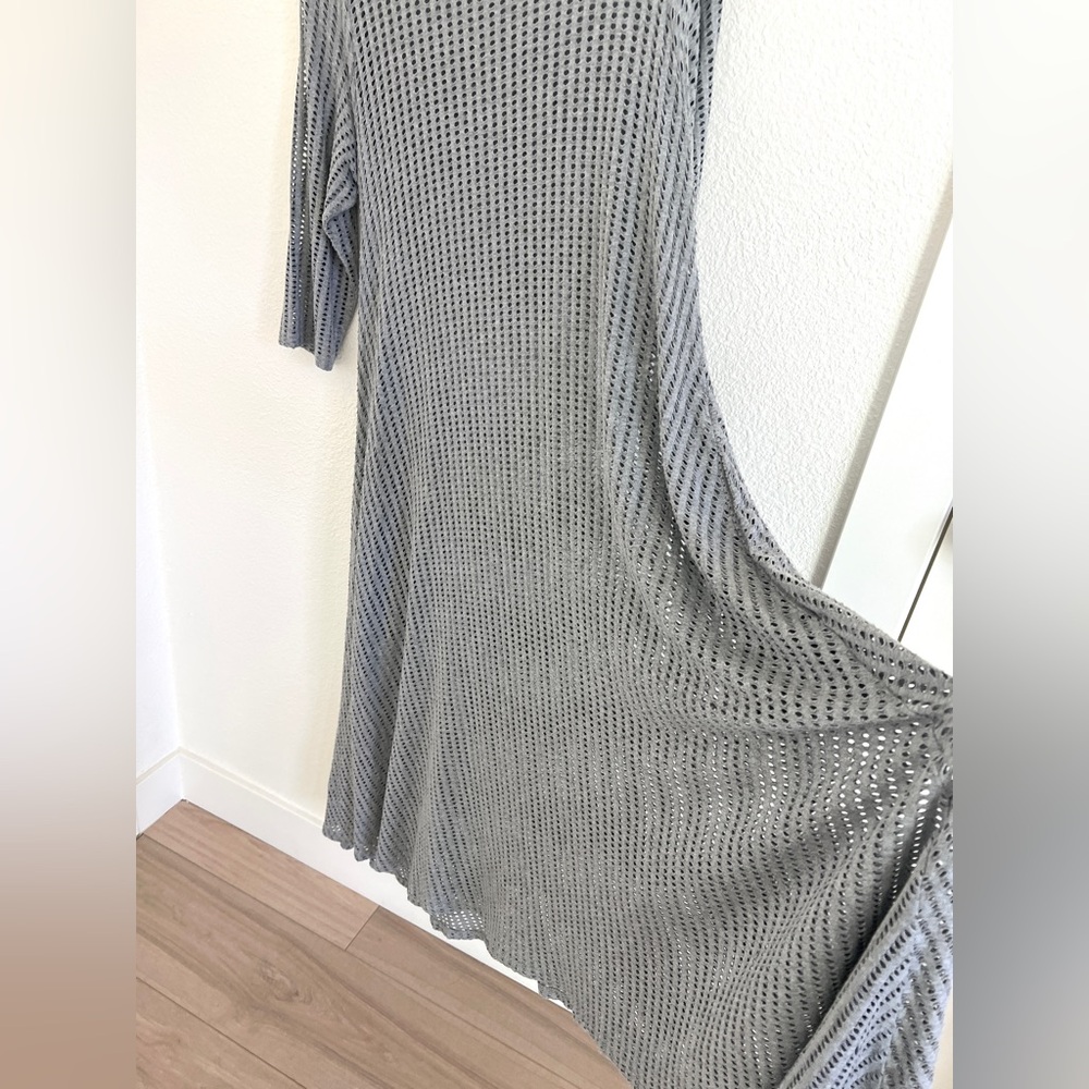 Alembika Women's Gray Maxi Dress - Scoop Neck, 3/4 Sleeve - Picture 6 of 6